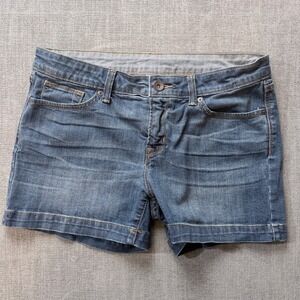 JCP Womens Denim Shorts Medium Wash Blue Jean Size 8 M3 13 4 Inch Inseam